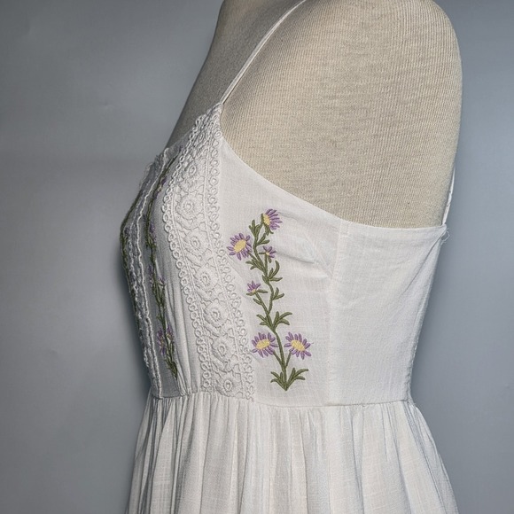 Patrons of Peace Lilly Dress XS Floral Boho Cottagecore Peasant Embroidery - Picture 6 of 10